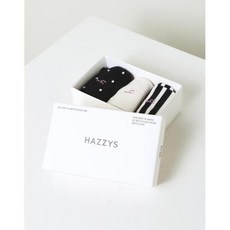 헤지스 여성 네이비 패턴 면혼방 중목양말3종세트 HSSS3D007N2