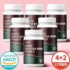 식약처인증 Haccp 프리미엄 양춘사추출물 바나바잎정 100% 미얀마산 사인씨 600mg, 6개, 60정