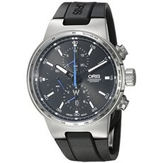 Oris Mens Williams F1 Stainless Steel Swiss-Automatic Watch with Rubber Strap Black 24 (Model: 77