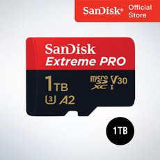 샌디스크코리아 공식인증정품 마이크로 SD 카드 SDXC Extreme Pro UHS-I 익스트림 프로 QXCD 1TB (샌디스크 코리아 정식수입품), 1테라