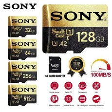 오리지널 소니 마이크로 SD 카드 메모리 TF/SD 카드 128GB 256GB 512GB 미니 클래스 10 카메라 휴대폰 2024 1TB 신제품, 1개