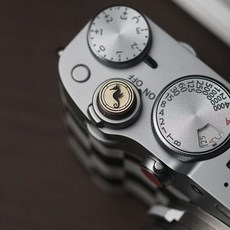 해마 자포니쿠스 소프트 릴리즈 버튼 빨간색 Fujifilm X100V X100F X100T Xpro3 Xpro2 X T3 T2 E3 E2 E30 T20 Brass, 1개