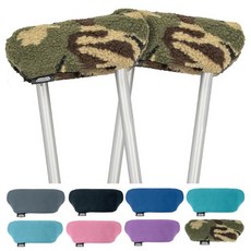 Crutch Comfort 지팡이 팁 어르신 지지대 의자 유니버설 크런치 언더암 패드 커버 - 조각된 메모리 폼 코어가 있는 고급스러운 소프트 플리스그레이, Army Camo, 1개