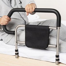 니녹 침대 안전바 안전가드 낙상방지가드 안전 손잡이 가드레일 칸막이 간편설치, 블랙
