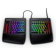 KINESIS Freestyle Edge RGB Split 게이밍 유선 키보드 MX레드, 기본