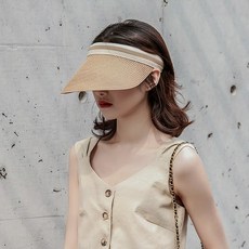 상상홀릭 라탄썬캡 헬렌썬캡 여성썬캡 밀짚썬캡 라피아썬캡