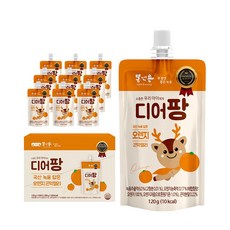 [몸엔용] 디어팡 어린이 녹용곤약젤리 오렌지맛 deerpang orange, 10개, 120ml