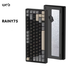 WOB RAINY75 레이니75 CNC 풀알루미늄 가스켓구조 RGB 블루투스 기계식키보드, 3500mah중옵, 블랙