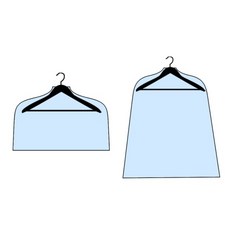 pvc 옷커버 투명 비닐 옷카바 의류 매장 옷 보관 덮개 s 10매, PVC 롱커버 M (50x70cm), 10개, 1개