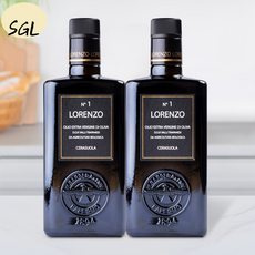 2병 No1 LORENZO 로렌조 올리브오일 엑스트라버진 500ml X 2병 SGL, 2개