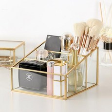 가방보관 크리에이티브 메이크업 정리함 립스틱 브러쉬 홀더 보관함 잡화 데스크탑 쥬얼리, Golden, 1개, 1개입