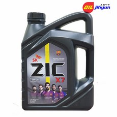 ZIC X7 SN 가솔린 엔진오일 5W-30 4L, 1개