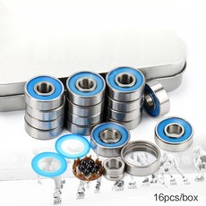 롤러스케이트 휠 부품 세라믹베어링 롤러블레이드 볼 고속 전문 인라인 스피드 대회 경주용, 16pcs 608