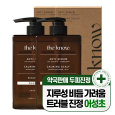  더노우 제주 어성초 약산성 지루성 두피 케어 탈모 샴푸, 500ml, 2개 