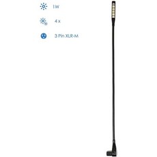 3 핀 직각 XLR 램프 DJ 믹서 구즈넥 콘솔 1.5 W LED, 69CM White light, 3) 69CM Warm light