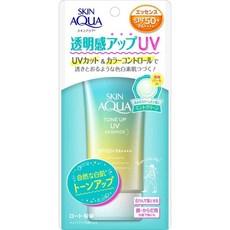 Skin Aqua 일본 Skin Aqua 스킨아쿠아 톤업 에센스 선스크린 선크림 민트그린 SPF50 80g, 1개