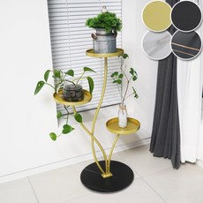  루이자몰 골드 인테리어 화분정리대, 골드 프레임, 블랙 슬레이트 