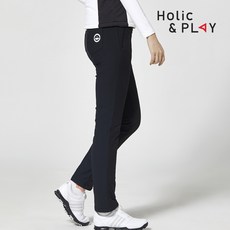 홀릭앤플레이 홀릭앤플레이 여성 앞패딩 기모 골프바지 HA4WPT002BK