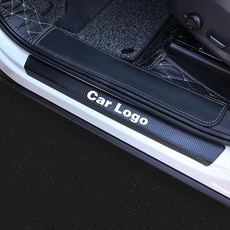 4개 문턱 스티커 볼보 XC60 S60 S40 S80 V40 V60 C30 XC90 S90 카본, 볼보 로고