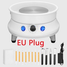  미니물레 자동손물레 도예 전기 도자기 바퀴 기계 성형 기계 세라믹 작업 점토 공예에 대 한 분지 13cm 도자기 접시와 diy 미술 공예 도구, 나는 플러그 