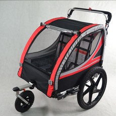 자전거트레일러커넥터 산타자트레일러 트레킹트롤리, 04레드블랙, 1개