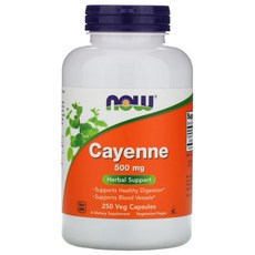 나우푸드 카이엔 Cayenne 500mg 200캡슐, 200정, 1개