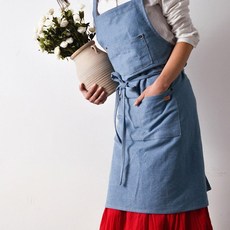 스타일해시 카페 공방 바리스타 주방 데님 원피스형 앞치마