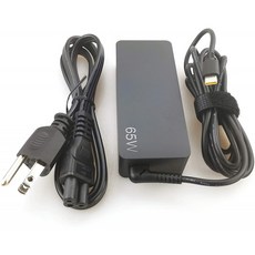 노트북 충전기 65W 와트 USB 타입 C (USB-C) AC 전원 어댑터 레노버 ThinkPad 요가 ADLX65YDC3A ADLX65, 단일상품