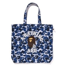 A BATHING APE 베이프 정품 BAPE CAMO GO POINTER COLLEGE 토트백 M 네이비