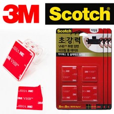 3M 블랙박스 하이패스 초강력 양면테이프 12P, 1