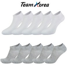 Team Korea 팀코리아 앞뒤코 파일보강 고퀄리티 스니커즈양말 10족, 화이트10족