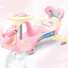 아기 장난감 무소음 번개카 흔들카 씽씽카 붕붕카 어린이 선물 42호 ANube3g+ 덧신 증정, 블루 음소거 섬광바퀴