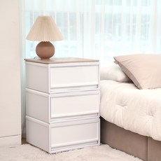 플라팜 블럭서랍장 서랍박스 스택킹서랍장 대형 1+1, 대형 화이트 1+1