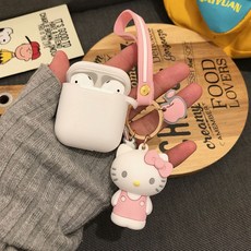 또비몰 2+2 에어팟 케이스+키링 산리오 캐릭터 포챠코 쿠로미 폼폼푸린, 07_헬로키티