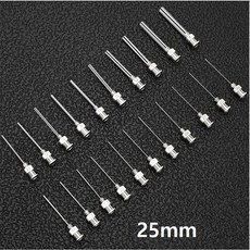 25mm 공업용 올스텐 메탈 루어락 니들 금속바늘 디스펜싱 니들, 19G