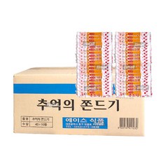 제이제이몰JJ 추억의 쫀드기 1박스(40x10=400) 캠핑 여행 학교 소풍 초등학교 학원 교회 유치원 문방구 간식 스낵 과자 군것질 쫀디기