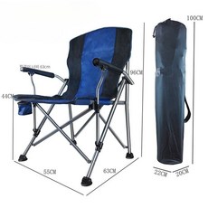 절단 야외 접이식 캠핑 의자 낚시 의자 해변 의자, 큰 G 파란색과 검은 색 진짜 천,