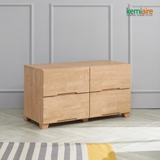 베이직 1000 와이드 2단서랍장 KMR-202, 메이플화이트