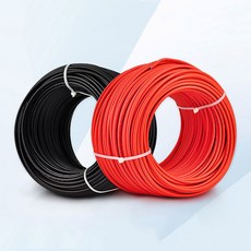 태양광 패널 케이블 구리 와이어 PV 커넥터 포함 블랙 및 레드 10 6 4 2.5 1.5 mm2 8 12 14 16 AWG 1 쌍, [01] Red and Black, [03] 12 AWG-4mm2, [06] 8m red and 8m black, 1개