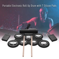 USB 전자 드럼 세트 나지만 7 패드 휴대용 롤업 실리콘 드럼 음악 애호가 재생 액세서리, 협력사