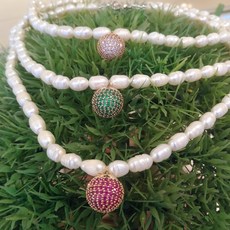 핑크담수진주목걸이