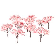 20개들이 벚꽃 나무 디오라마 벚꽃 나무 철도 모형 핑크 꽃 나무 모형 모델, 상세페이지 참조