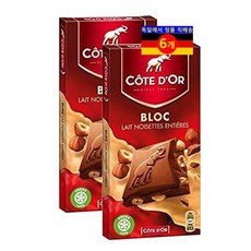 Cote dOr 홀 밀크 헤이즐럿 초콜릿 바 180g 2개, 6개