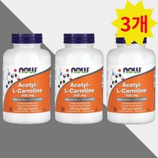 나우푸드 아세틸 엘 카르니틴 500mg 200캡슐 아미노산 L Carnitine 3개, 200정