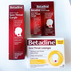 호주 베타딘 가글액 120ml 가글 원액 15ml 로젠지 36개입