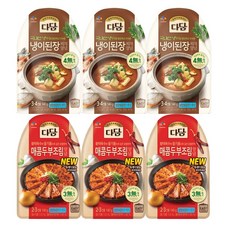 (냉장)다담 냉이된장찌개양념140gx3개+매콤두부조림양념140gx3개, 1세트