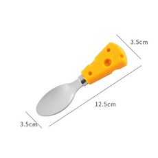 칼세트 1PC 나무 손잡이 치즈 나이프 스테인레스 스틸 버터 커터 플랫 삽 주걱 포크 스푼 주방 칼 붙이 요리 도구, 4.Spoon, 1개