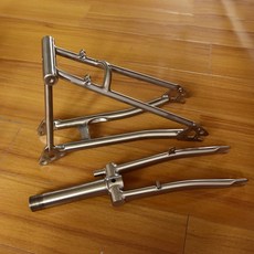 브롬톤 자전거용 티타늄 후면 삼각형 P 라인용 프론트 포크 프레임 경량 16 인치 사이즈 부품, 2.R titianium