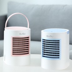 QUQU 바람꽁꽁 휴대용 미니 냉풍기 미니 에어컨 QU-F11, 핑크