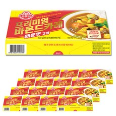 오뚜기 프리미엄바몬드카레 고형 매운맛, 16개, 200g